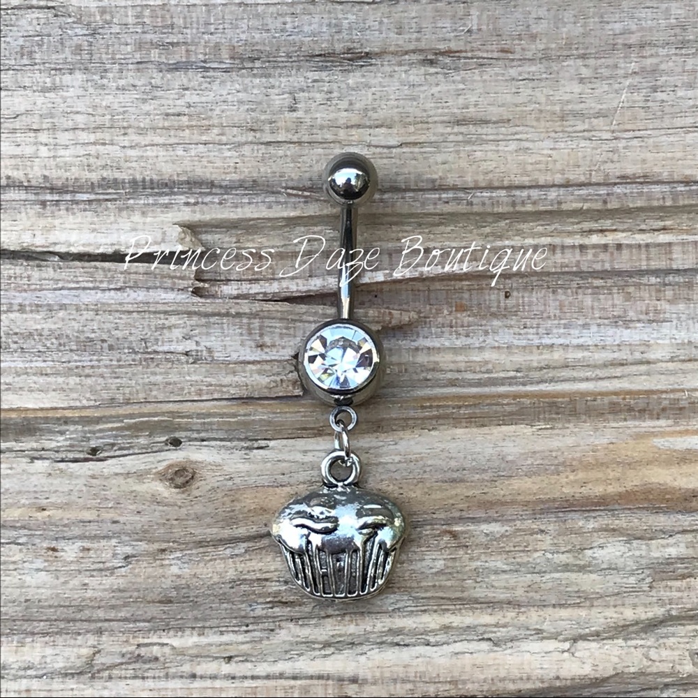 Spooky Worm Halloween Cupcake Belly Button Ring